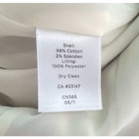 Talbots Black White Feather Design Sleeveless Lined Cotton Dress Women's Size 12 - Picture 8 of 8